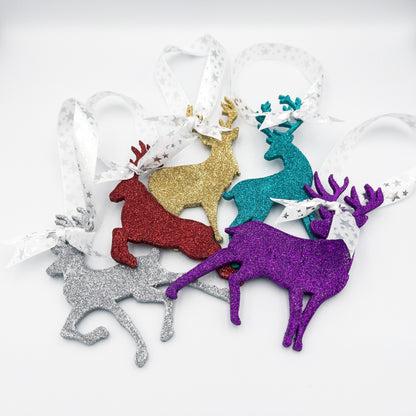 Glitter Reindeer Ornaments