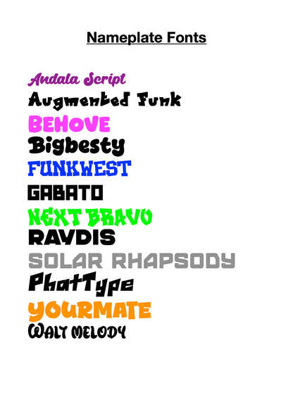 Personalised Nameplate