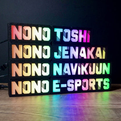 Custom Addressable RGB LED Nameplate